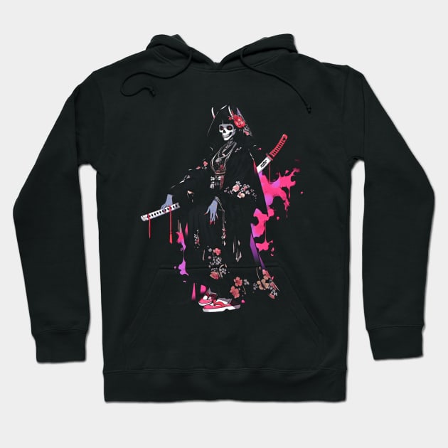 Geisha | Grim Reaper Geisha Skull | Cool Retro Japanese Aesthetic #11 Hoodie by We Anomaly